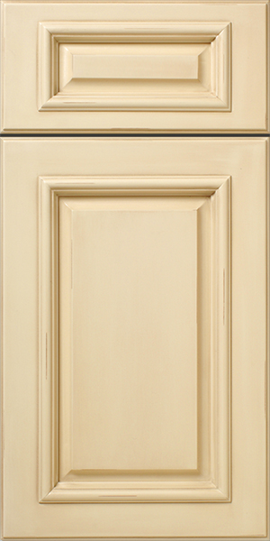 A close-up view of a S513 CARLTON panel door with decorative molding.