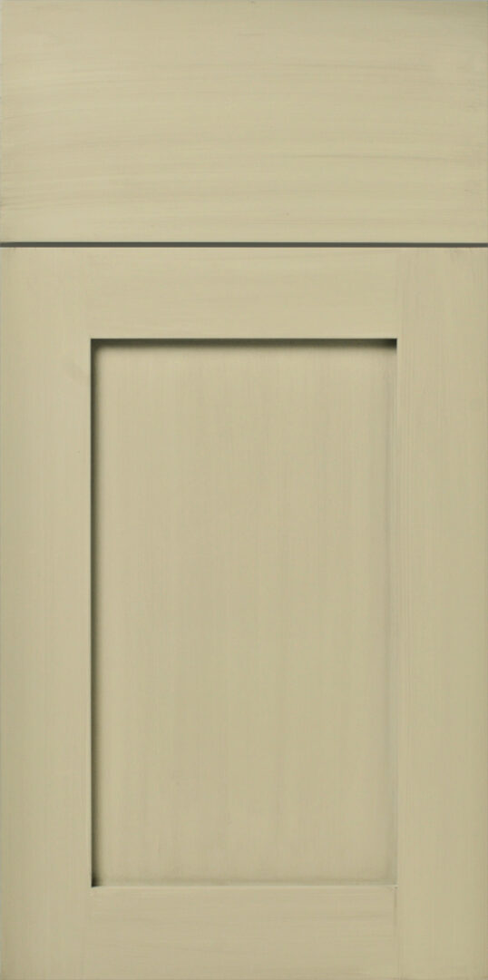 Close-up of a S655 UNITY painted cabinet door with a recessed panel design.