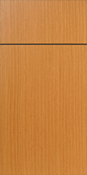 Wooden cabinet doors with visible horizontal grain and a seam between S717 MONTGOMERY panels.