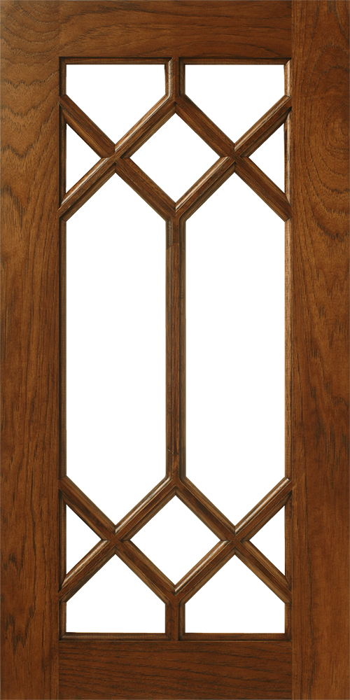 Wooden door with S732 LP115 (2) – 12 LITES lattice glass panel.