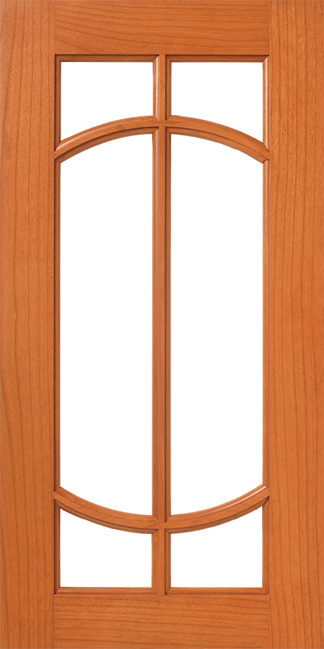 Wooden cabinet door with S746 LP120 (2) - 6 lites panels.