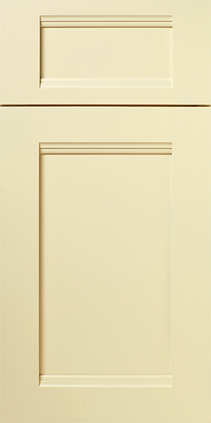 Cream-colored S771 CENTERBROOK cabinet door with two recessed panels.