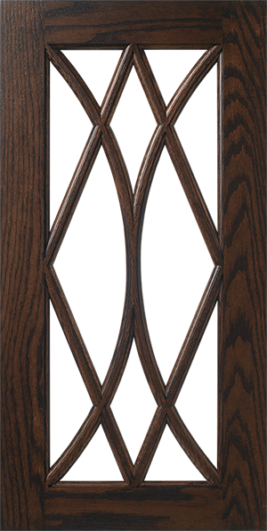 Elegant wooden door with a S783 LP134 - 12 LITES frosted glass panel.