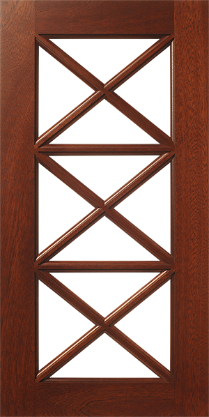 Wooden panel with a S891 LP138 – 12 LITES lattice design.