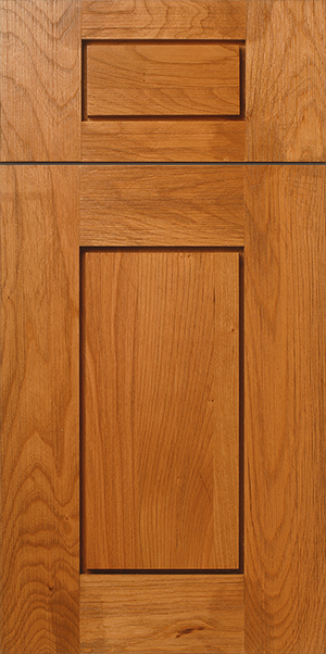 Two S895 GORGE cabinet doors aligned vertically with visible wood grain.