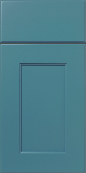 A blue S924 PIONEER shaker-style cabinet door.