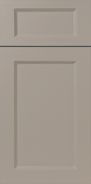 A close-up of a S943 IDEAL cabinet door featuring two recessed panels.