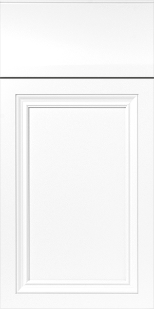 A plain white S948 AMELIA door with a raised panel design.