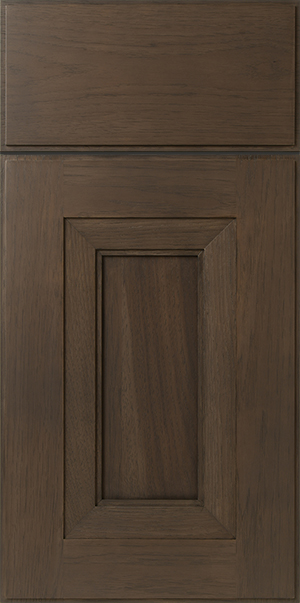 Dark brown S955 PARKER cabinet door with a recessed panel design.