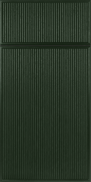 Textured black panel with vertical ridges and two horizontal divisions of S976 REED.