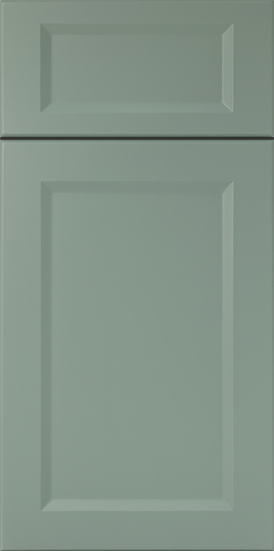 A close-up view of a S983 BISCAYNE cabinet door showing a recessed panel design.