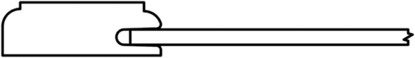 Illustration of a S256 SUPERIOR key with a classic head and a long, narrow shaft.