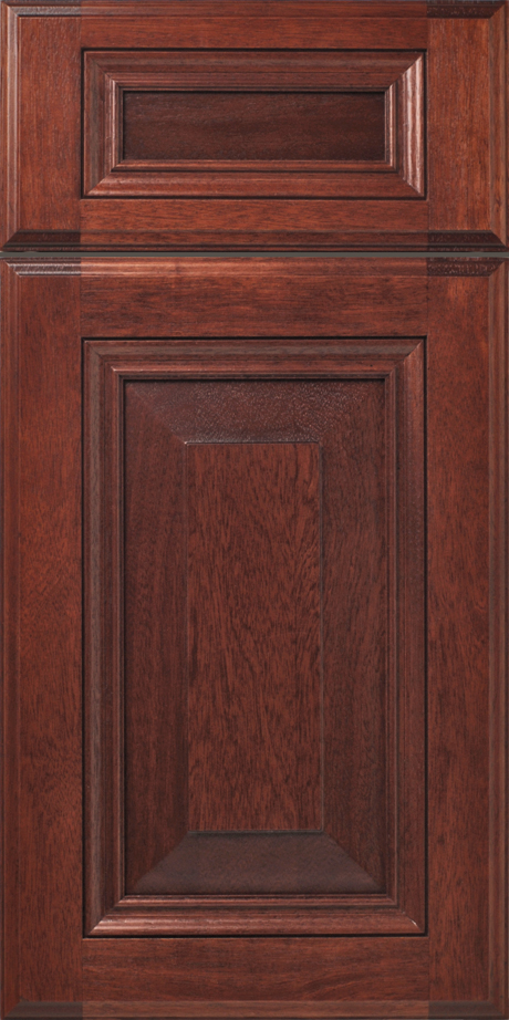 Close-up view of a S675 CHURCHILL cabinet door with a raised panel design.